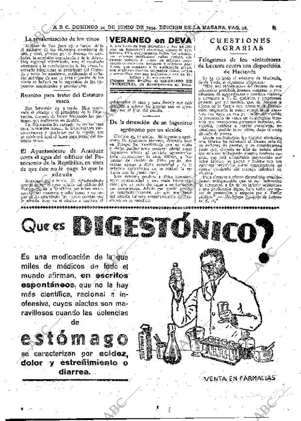 ABC MADRID 24-06-1934 página 20