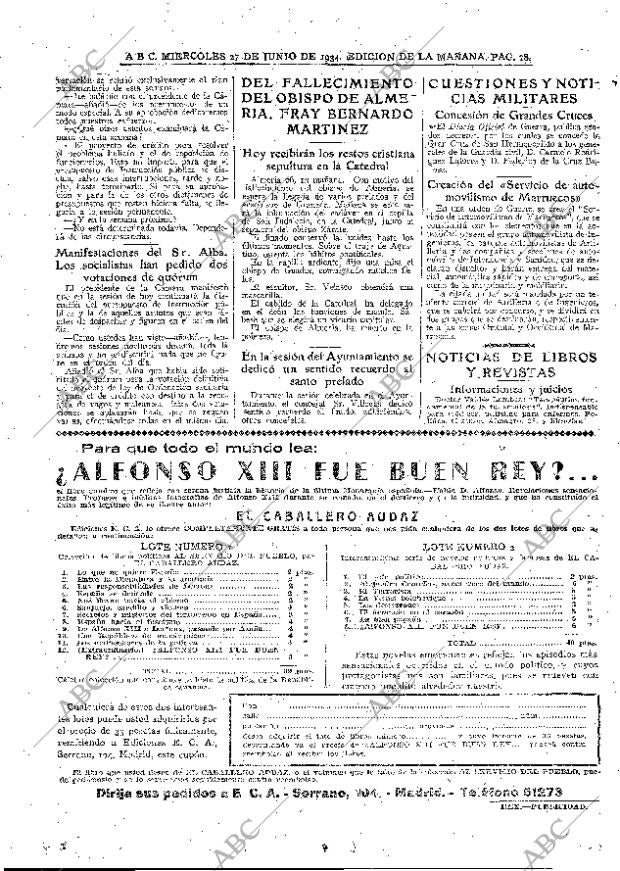 ABC MADRID 27-06-1934 página 18