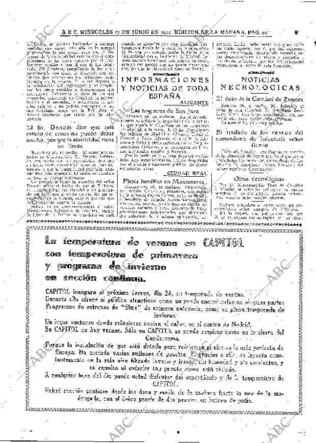 ABC MADRID 27-06-1934 página 20