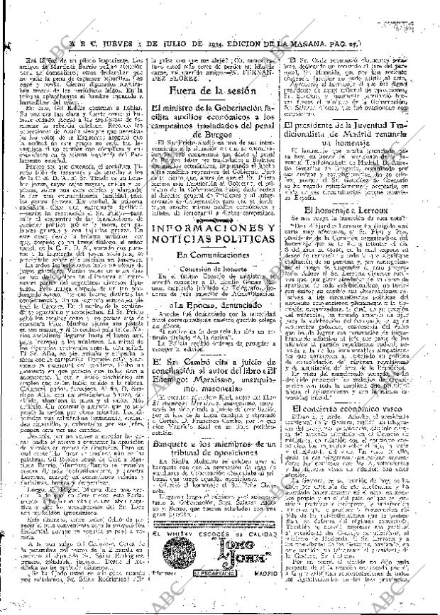 ABC MADRID 05-07-1934 página 27