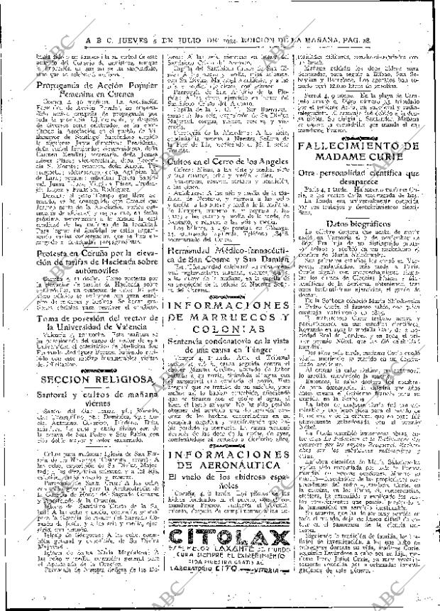 ABC MADRID 05-07-1934 página 28