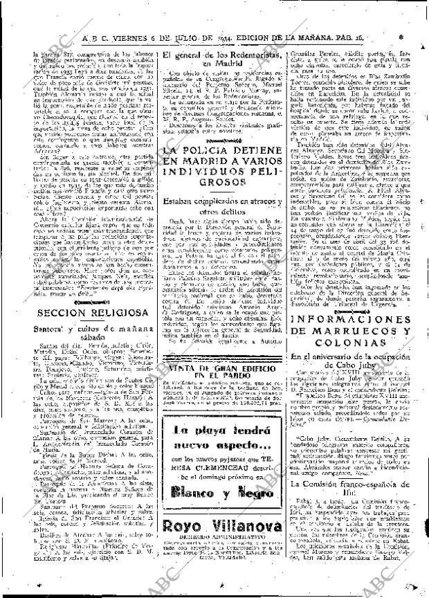 ABC MADRID 06-07-1934 página 16