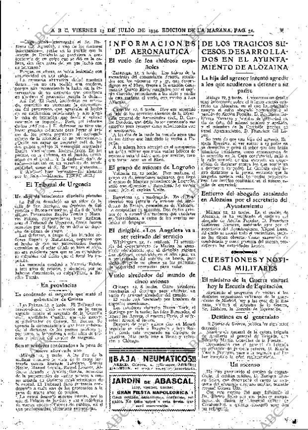 ABC MADRID 13-07-1934 página 31
