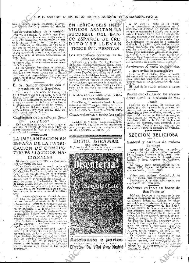 ABC MADRID 14-07-1934 página 18