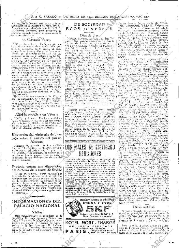 ABC MADRID 14-07-1934 página 20