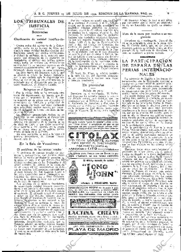 ABC MADRID 19-07-1934 página 22