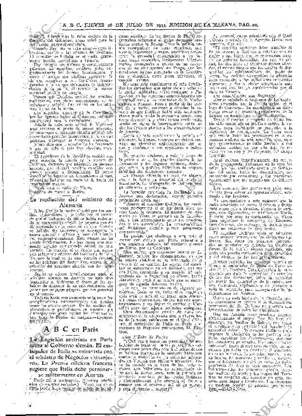 ABC MADRID 26-07-1934 página 20
