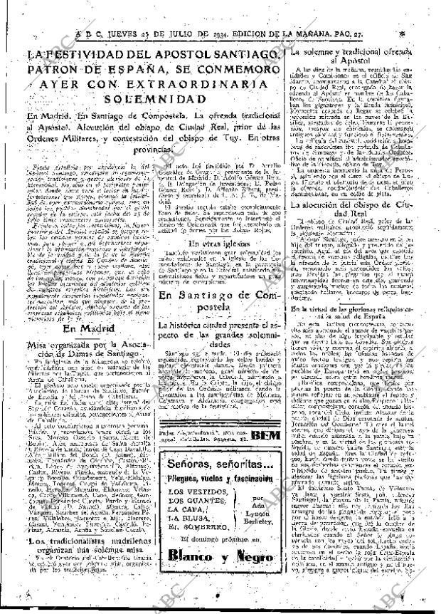 ABC MADRID 26-07-1934 página 27