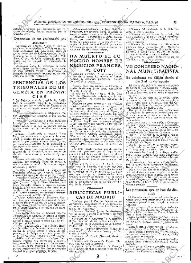 ABC MADRID 26-07-1934 página 36