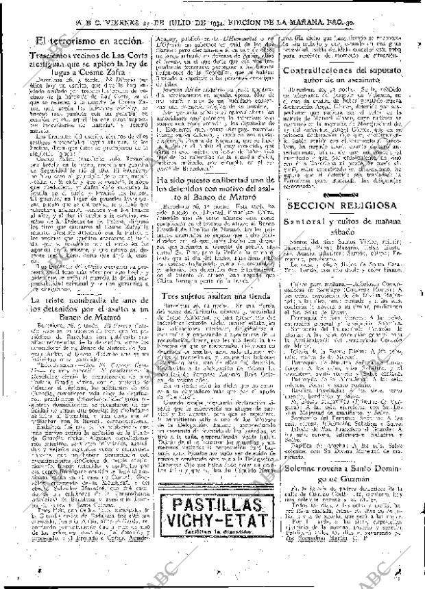 ABC MADRID 27-07-1934 página 30