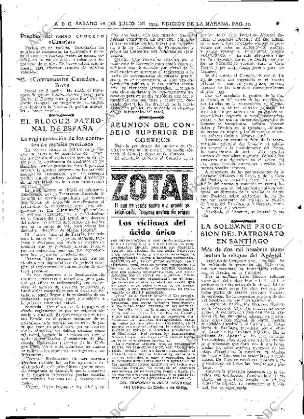 ABC MADRID 28-07-1934 página 22