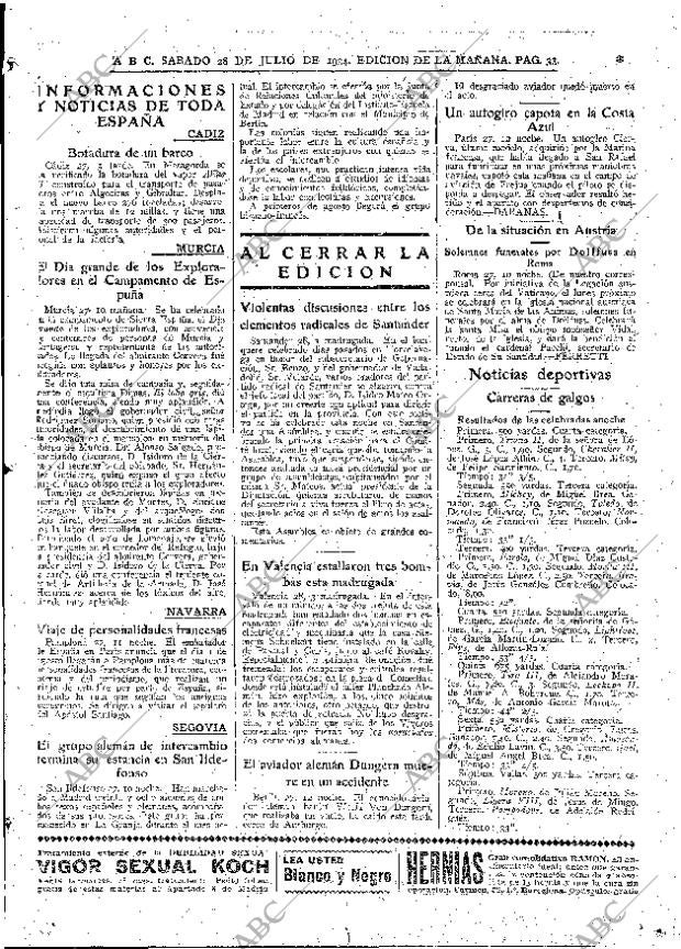 ABC MADRID 28-07-1934 página 33
