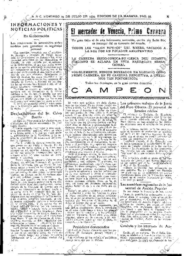ABC MADRID 29-07-1934 página 29