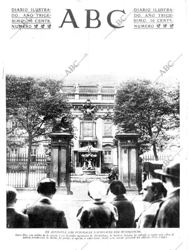 ABC MADRID 09-08-1934 página 1