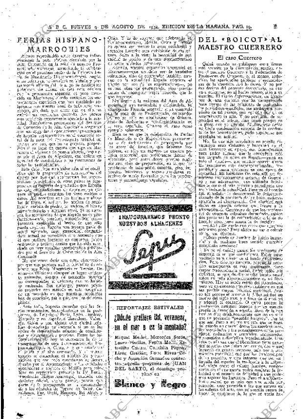 ABC MADRID 09-08-1934 página 19
