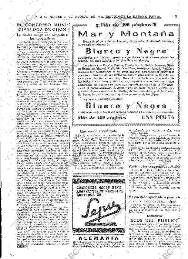 ABC MADRID 09-08-1934 página 23
