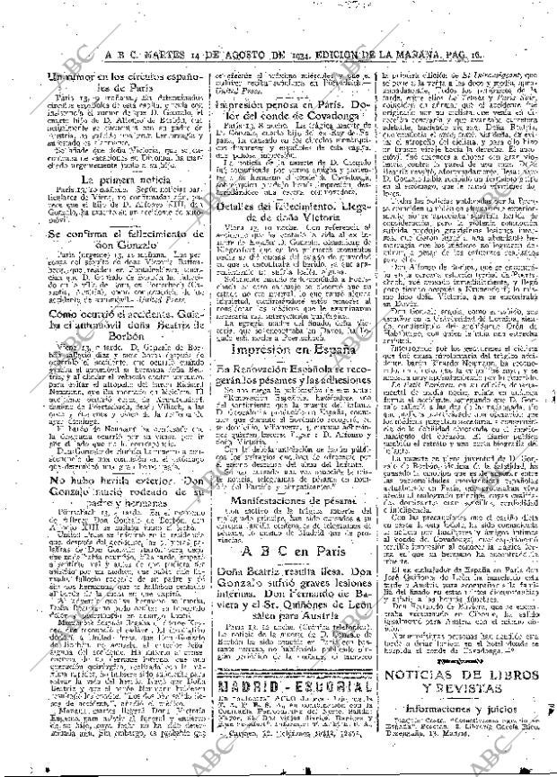 ABC MADRID 14-08-1934 página 16