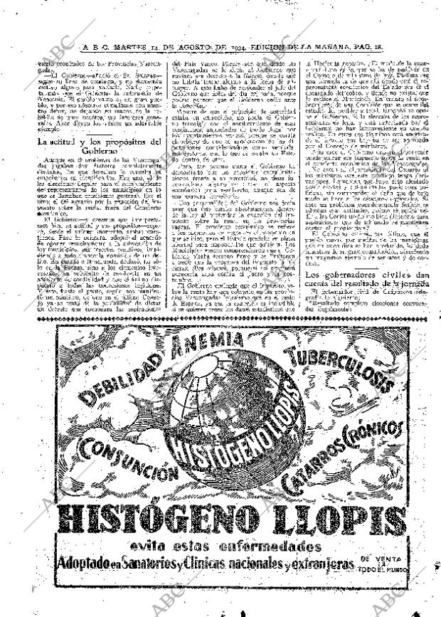 ABC MADRID 14-08-1934 página 18