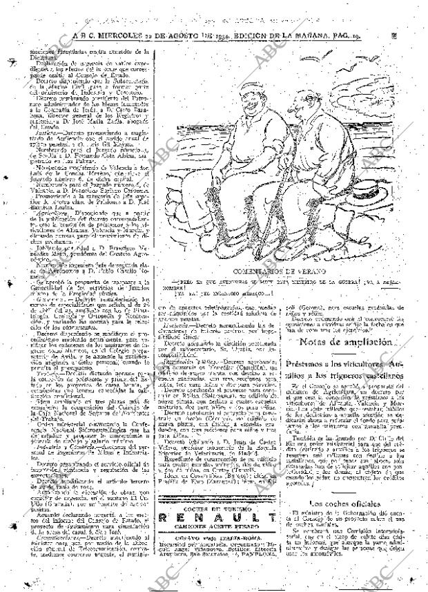 ABC MADRID 22-08-1934 página 19