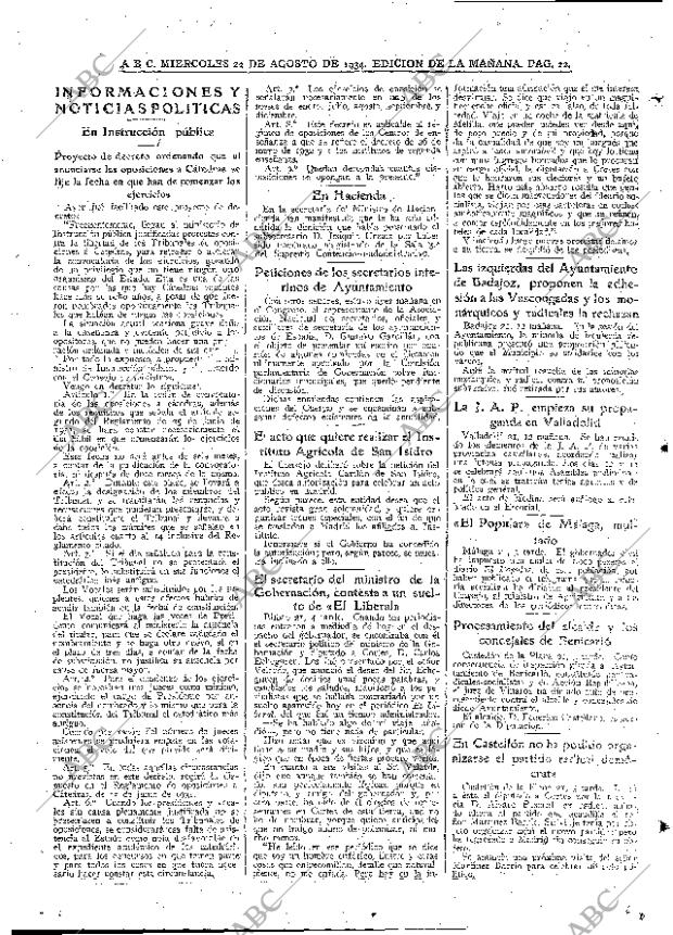 ABC MADRID 22-08-1934 página 22