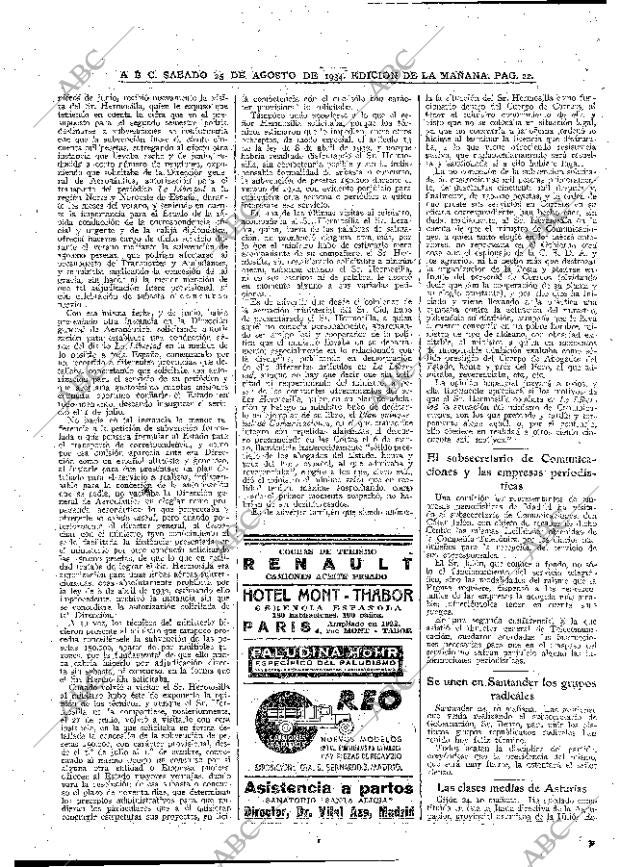 ABC MADRID 25-08-1934 página 22