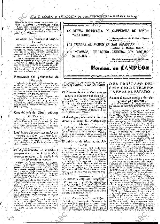 ABC MADRID 25-08-1934 página 23