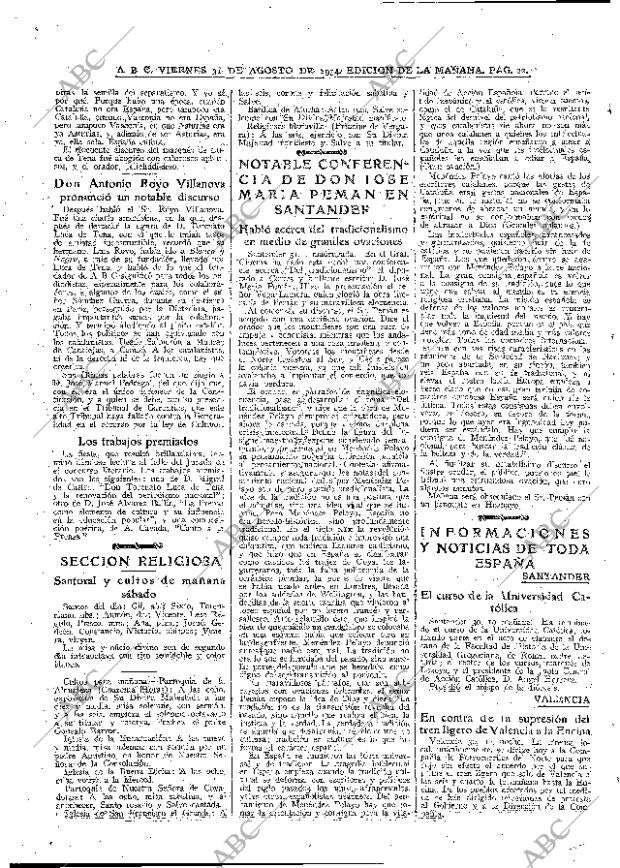 ABC MADRID 31-08-1934 página 22