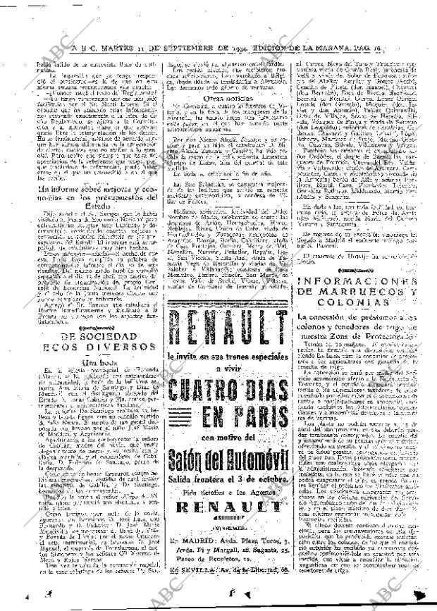 ABC MADRID 11-09-1934 página 16