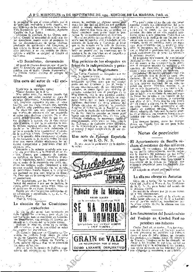 ABC MADRID 19-09-1934 página 26