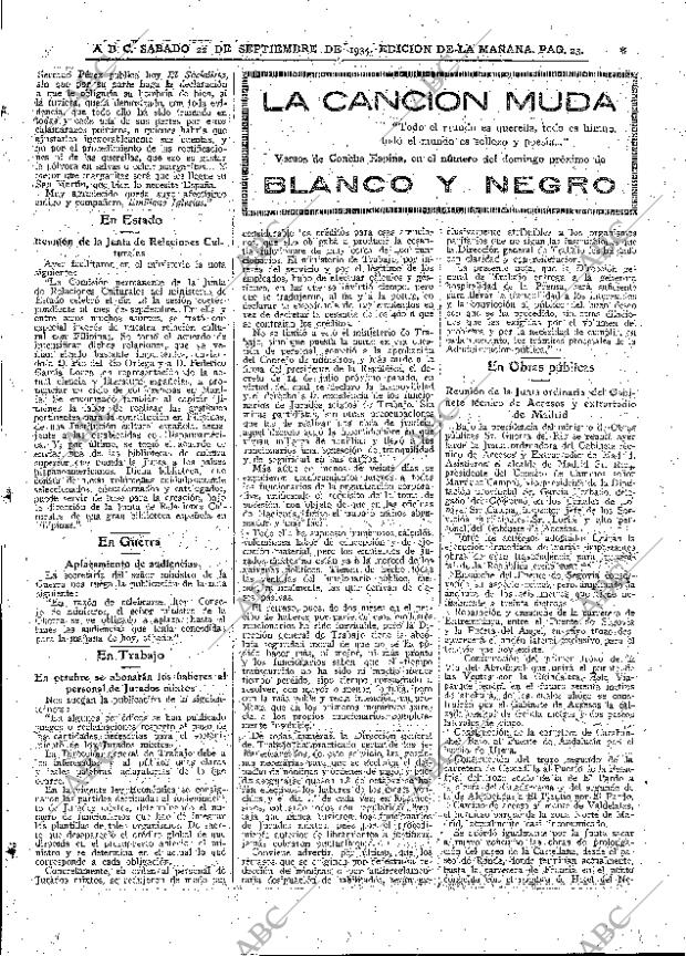 ABC MADRID 22-09-1934 página 23