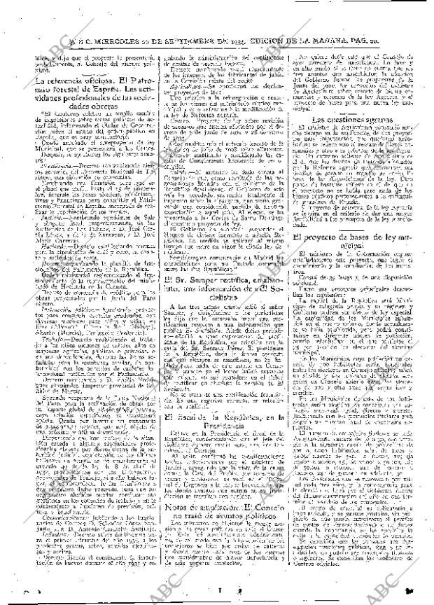 ABC MADRID 26-09-1934 página 20