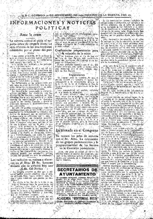 ABC MADRID 30-09-1934 página 27