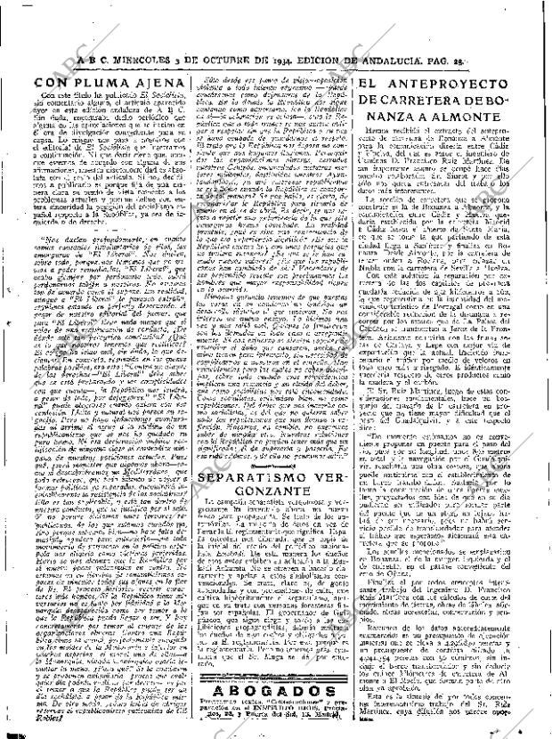 ABC SEVILLA 03-10-1934 página 23