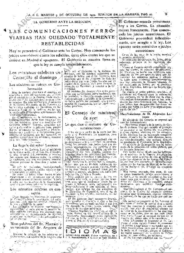 ABC MADRID 09-10-1934 página 27