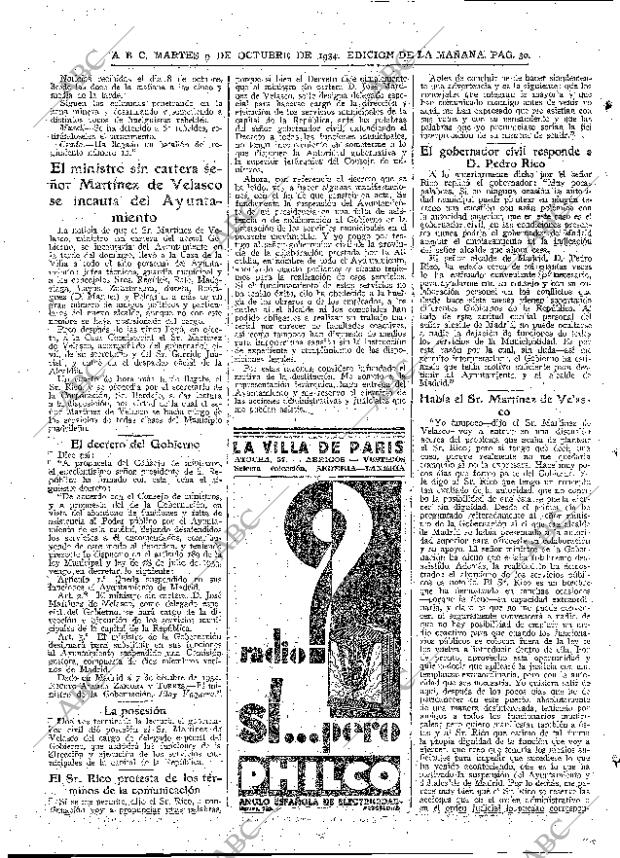 ABC MADRID 09-10-1934 página 30
