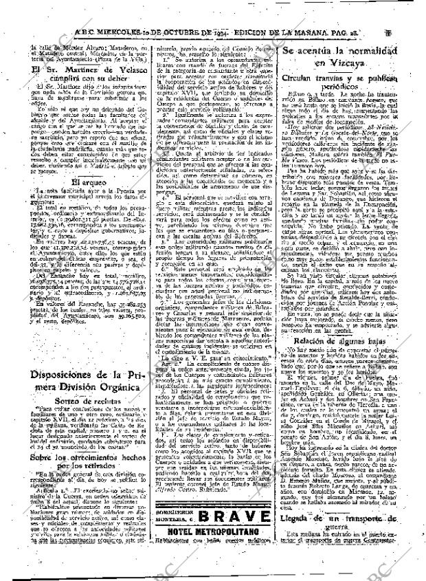 ABC MADRID 10-10-1934 página 28