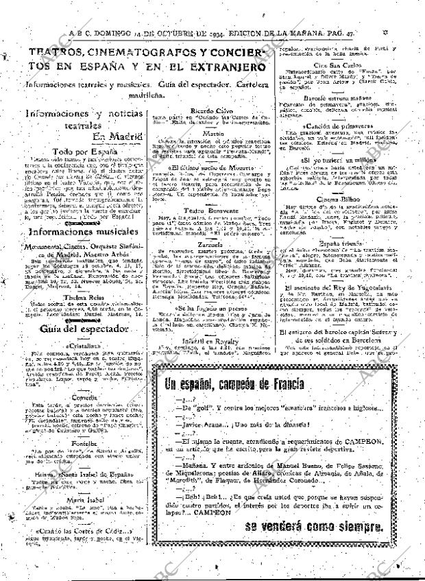 ABC MADRID 14-10-1934 página 47