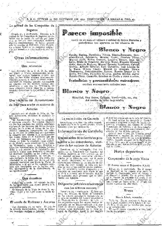 ABC MADRID 25-10-1934 página 45