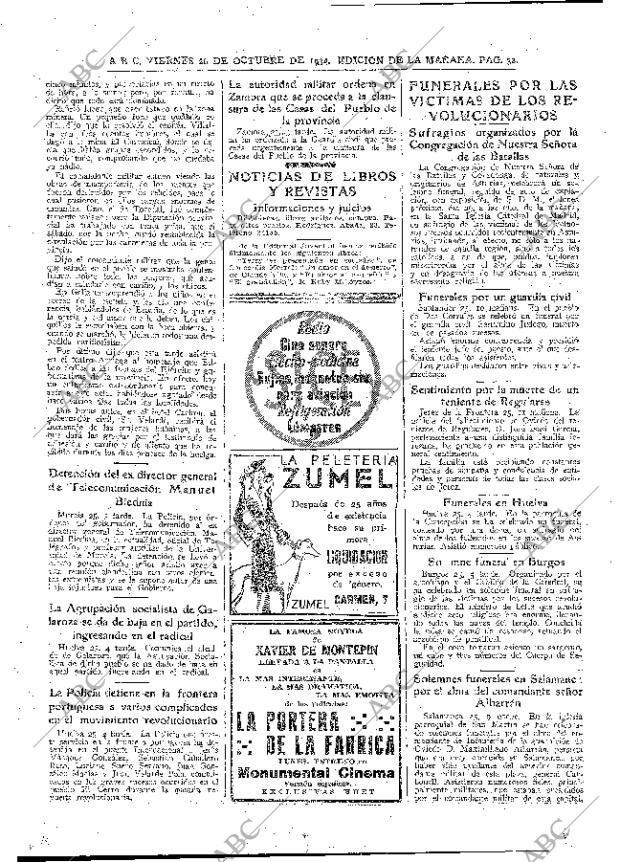 ABC MADRID 26-10-1934 página 32