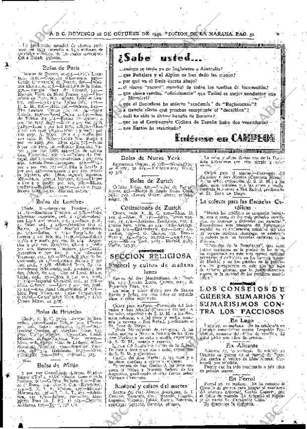 ABC MADRID 28-10-1934 página 43