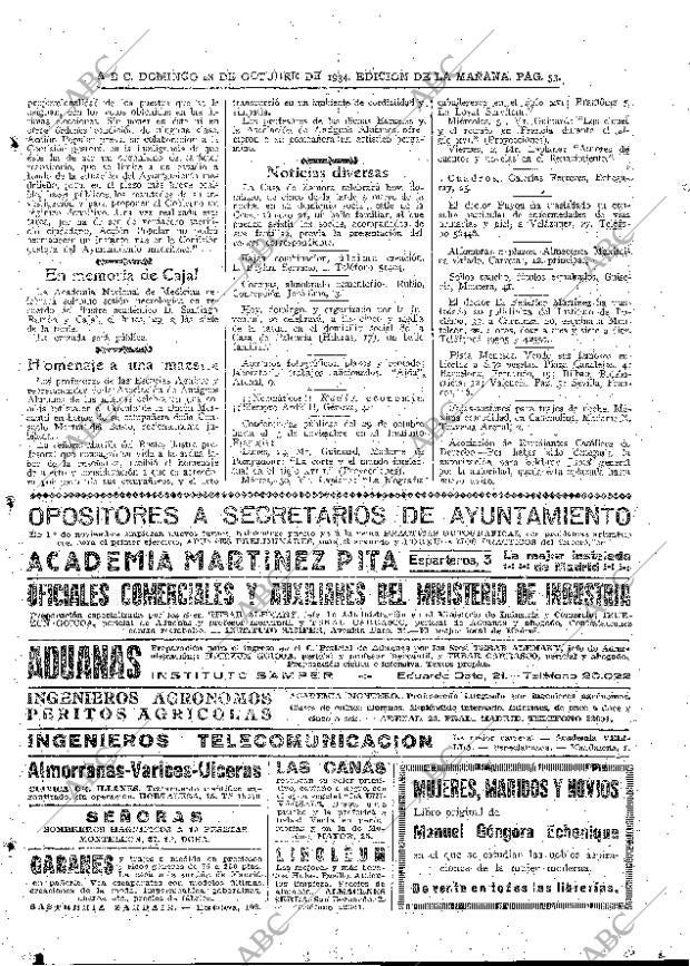 ABC MADRID 28-10-1934 página 45