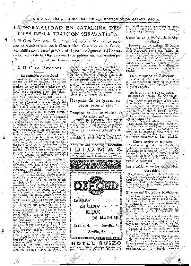 ABC MADRID 30-10-1934 página 33