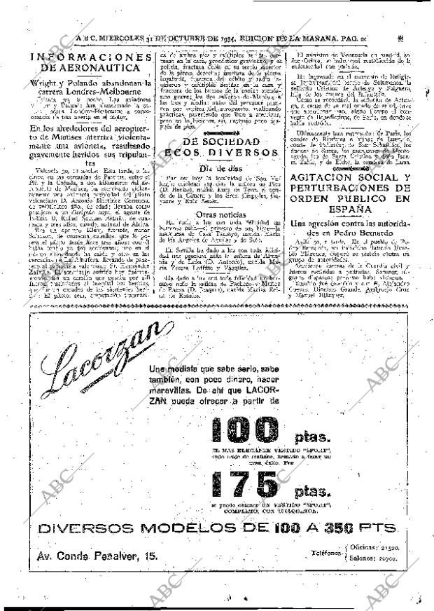 ABC MADRID 31-10-1934 página 20
