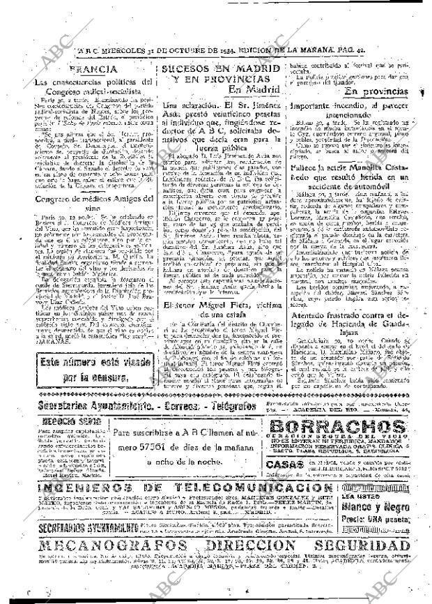 ABC MADRID 31-10-1934 página 42