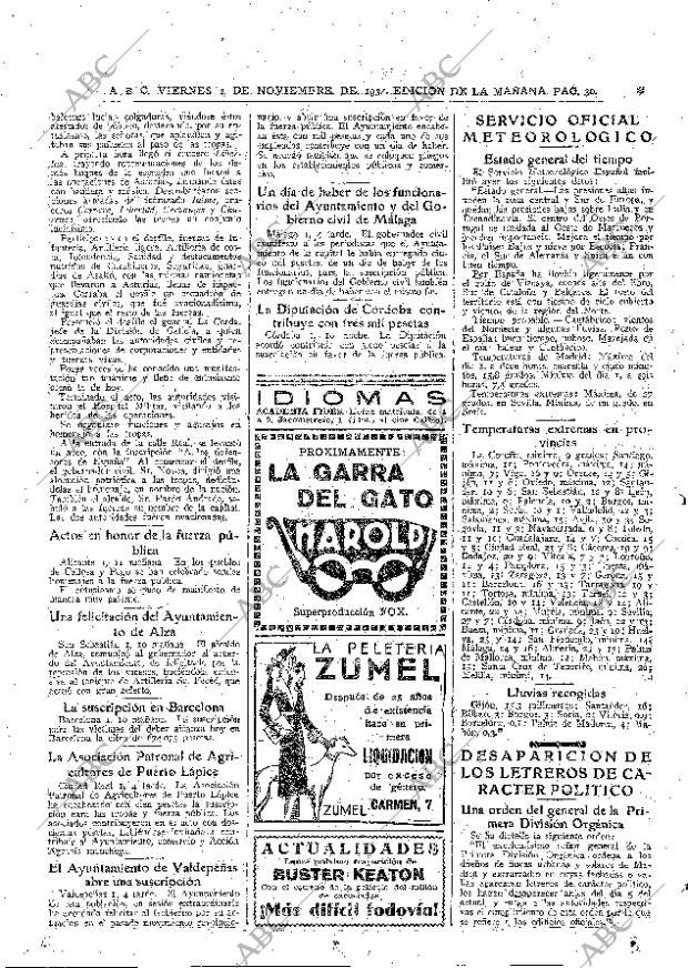 ABC MADRID 02-11-1934 página 30