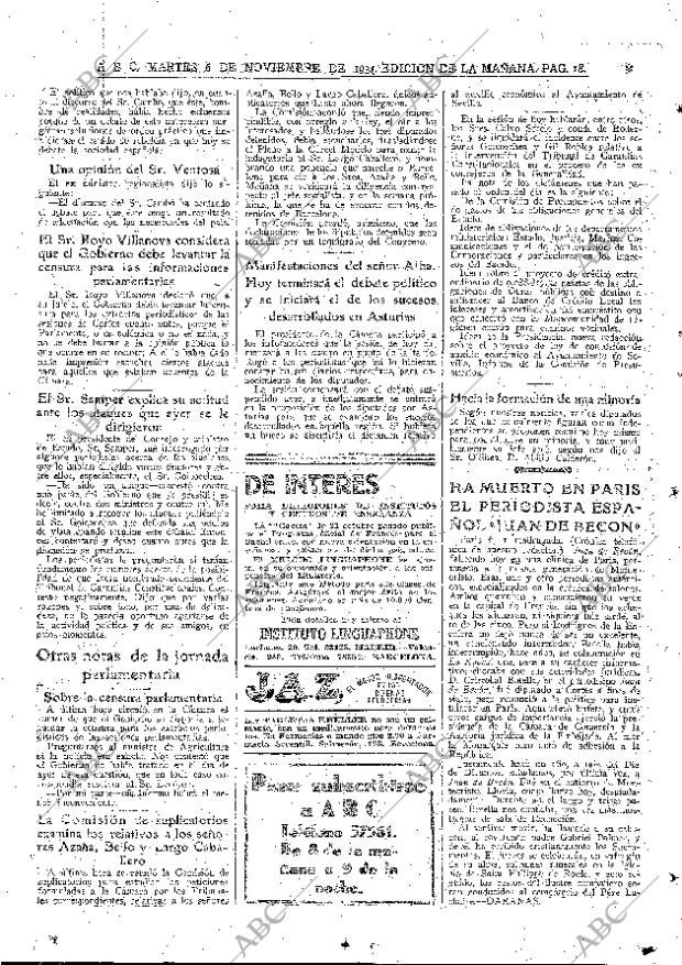 ABC MADRID 06-11-1934 página 18