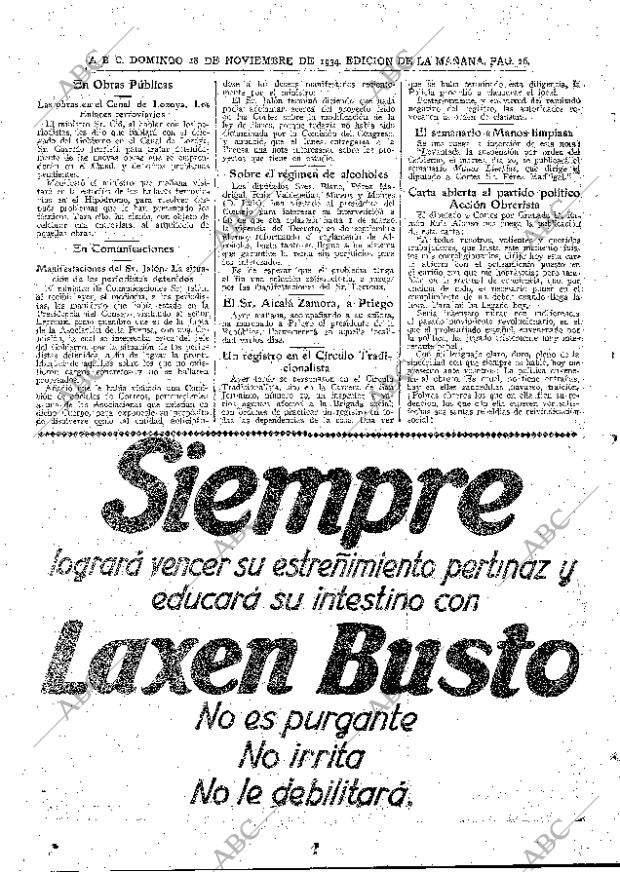 ABC MADRID 18-11-1934 página 18