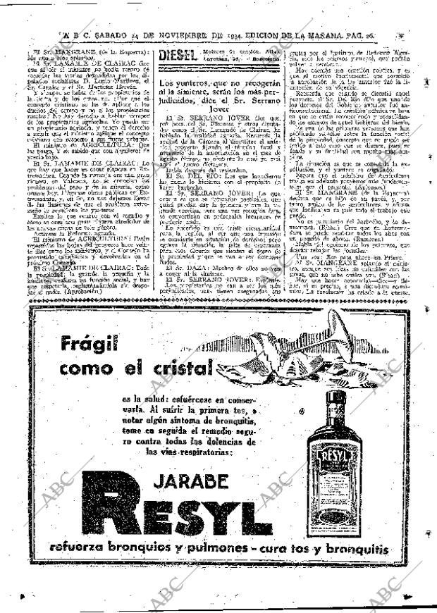 ABC MADRID 24-11-1934 página 26