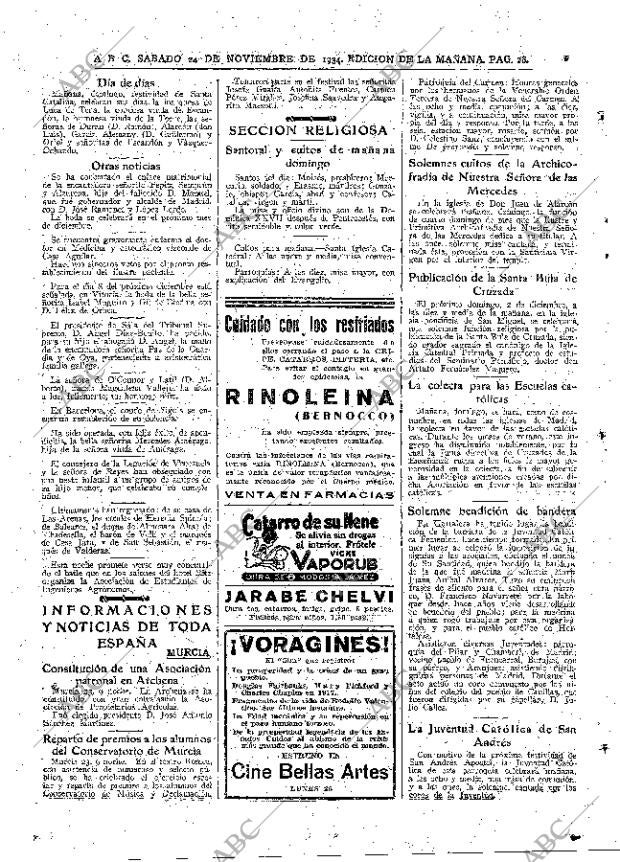 ABC MADRID 24-11-1934 página 28