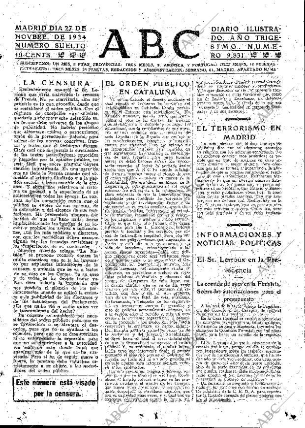 ABC MADRID 27-11-1934 página 23